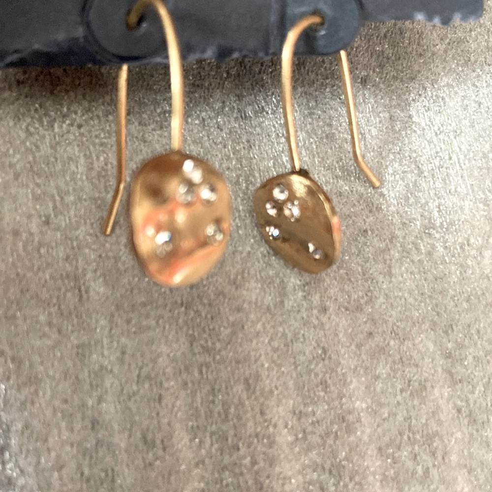 Gold and Crystal Earrings